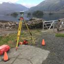 Survey instrument in Port Alice BC by the dock